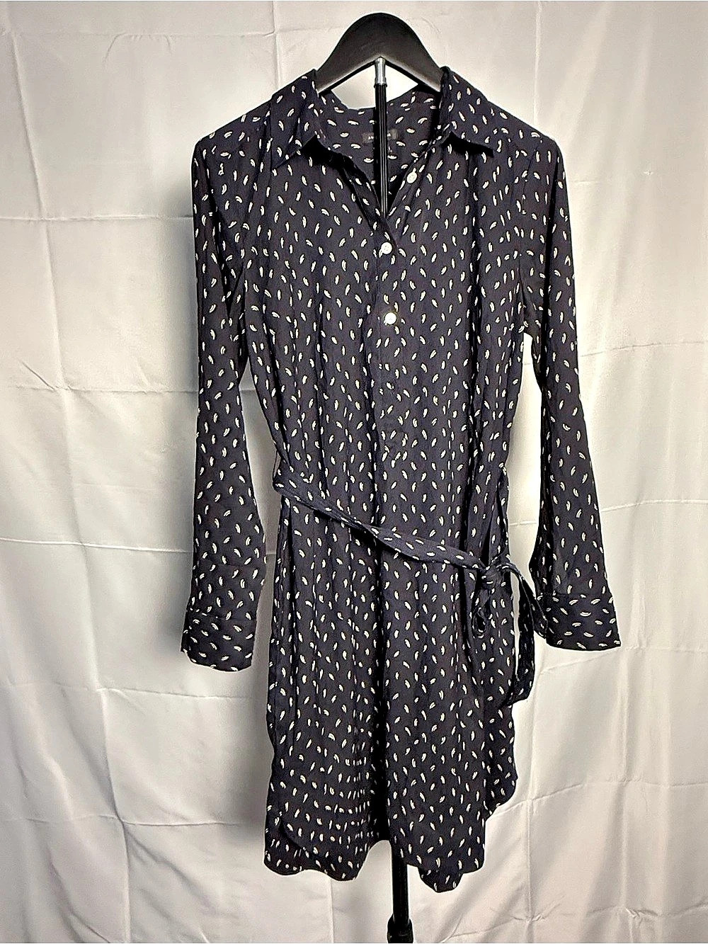Ann Taylor Printed Belted Shirtdress Like New